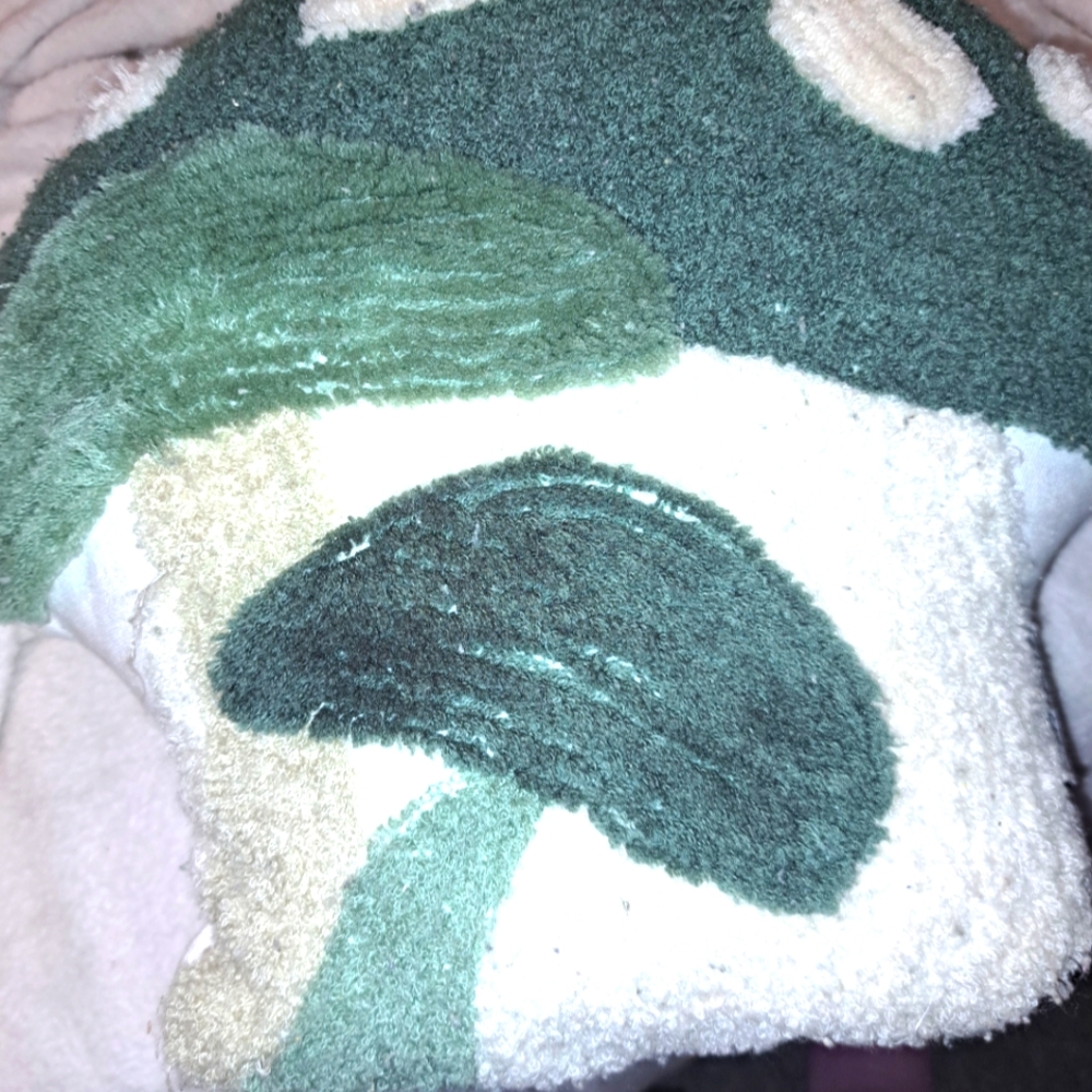 Mushroom throw pillow